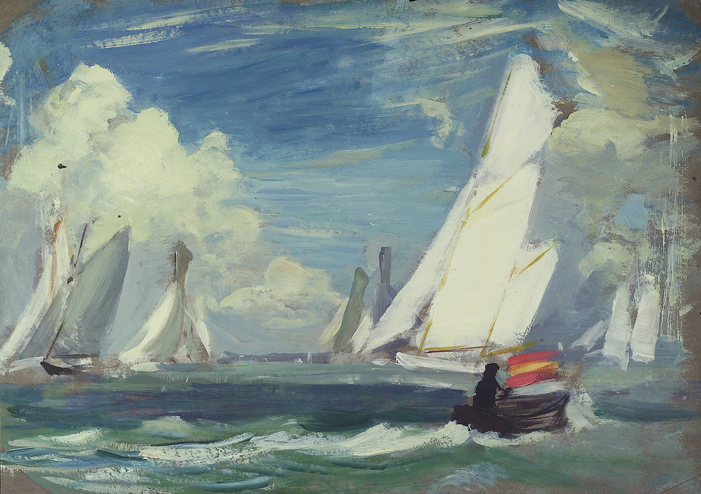 Detail of Yachting at Cowes by John Everett