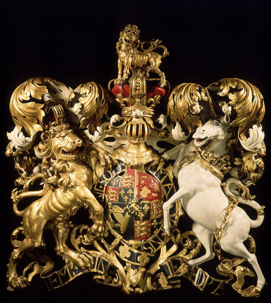 Detail of Royal coat of arms of King William III by unknown